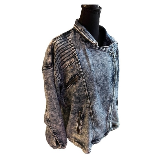 Vintage DKNY Oversized Acid Wash Jean Jacket XL - Picture 3 of 12